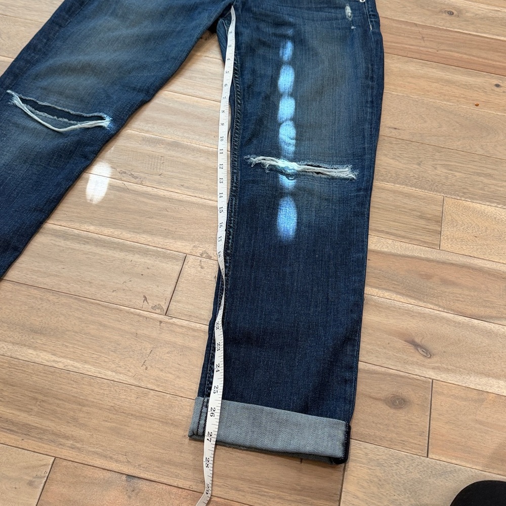 Hudson Bacara crop straight cuffed Jeans Dark Blue Denim - Picture 6 of 8